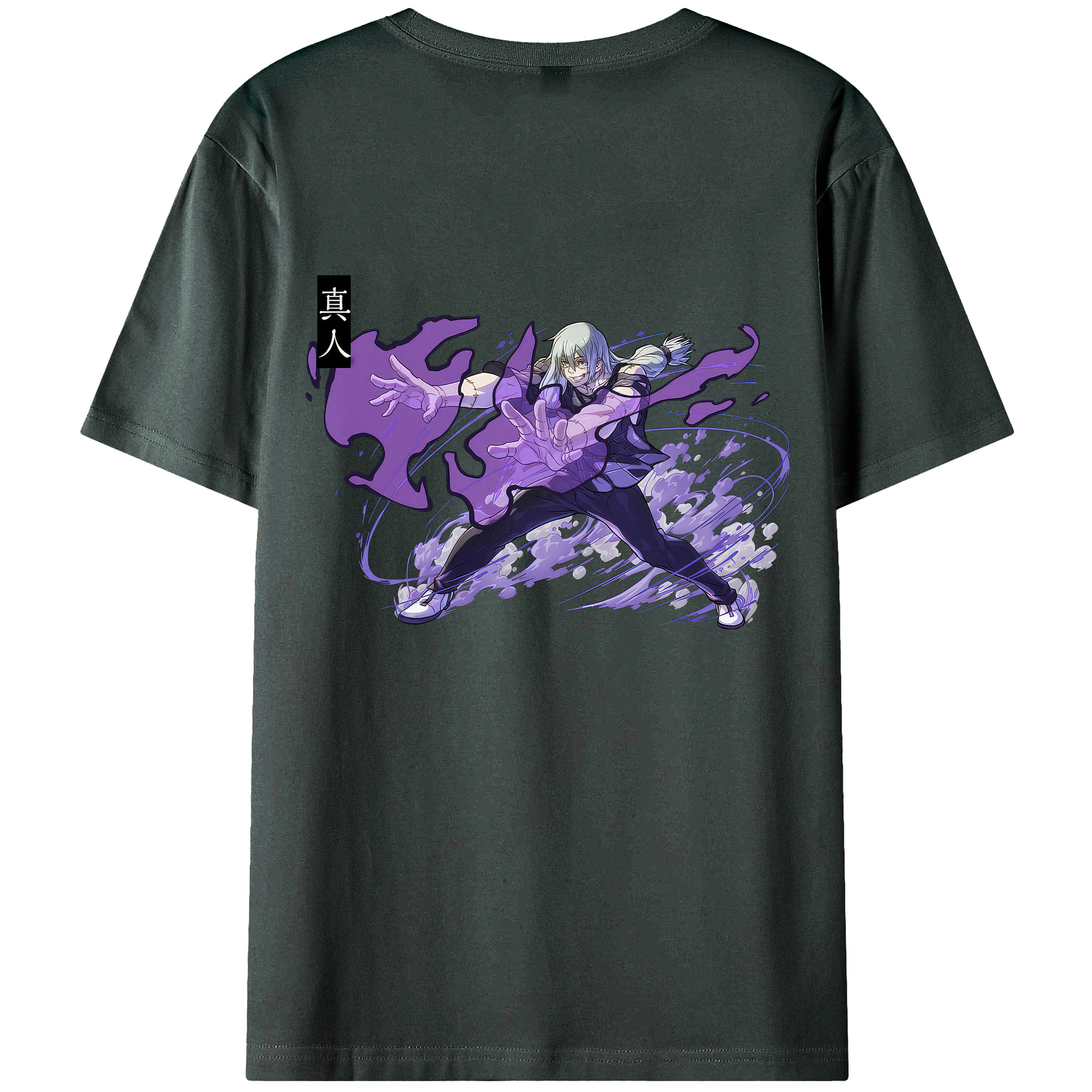 （画像用） 呪術廻戦 Jujutsu Kaisen 綿100％ メンズ半袖Tシャツ（バックプリント） 通気性
